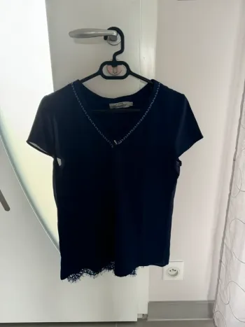 Chemisier It Hippie bleu dentelle