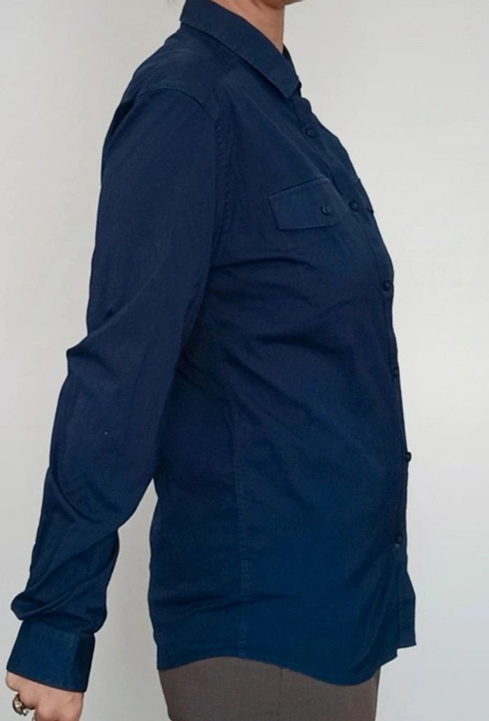 Chemise manches longues hommes marine taille L - photo numéro 4