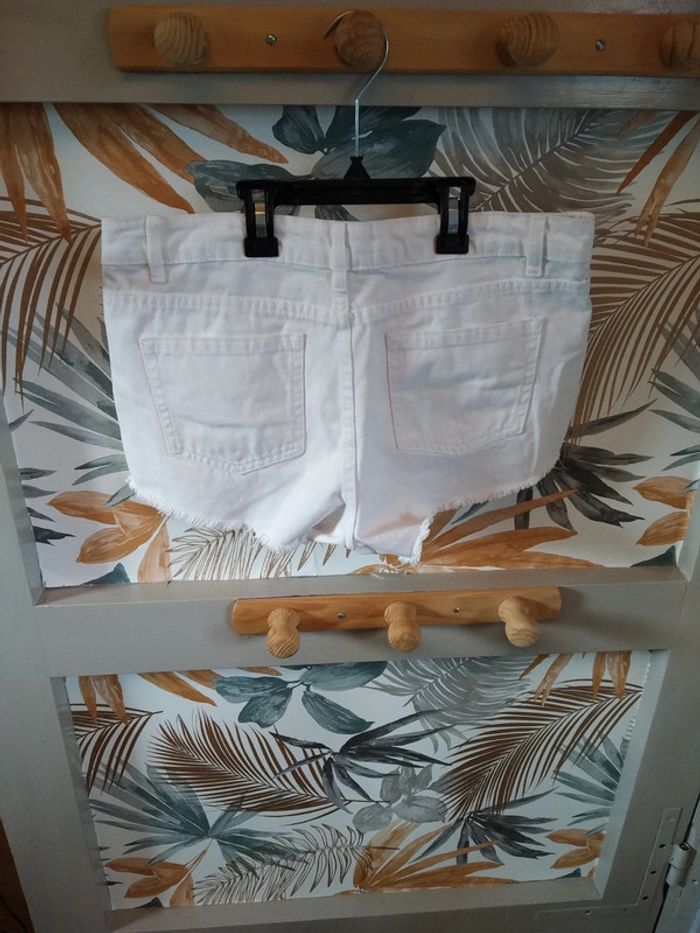 Short blanc été jeans - photo numéro 4