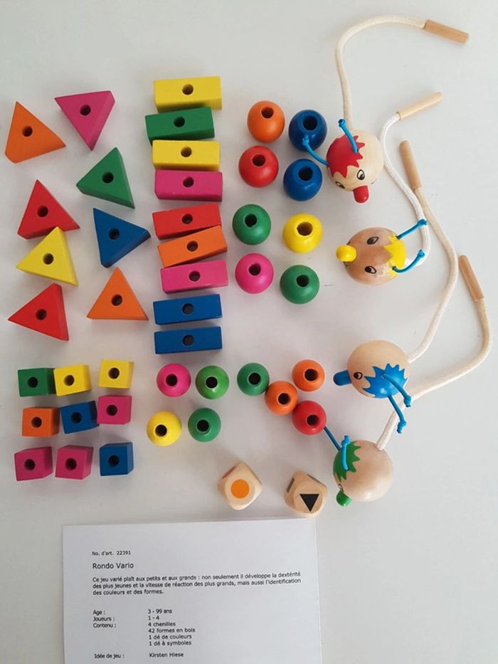 Jeu Rondo Vario perles en bois Oxybul - photo numéro 4
