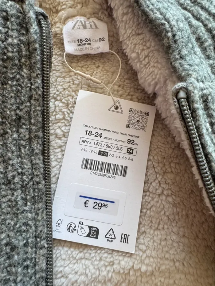 Veste polaire Zara 18/24 mois - photo numéro 3