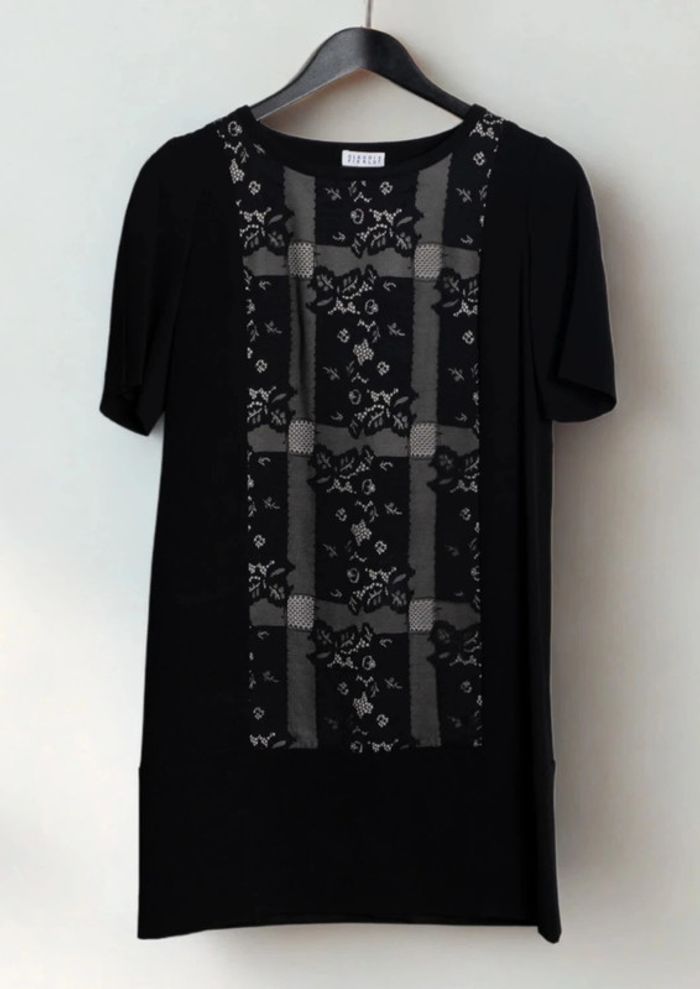 Robe noire détails en dentelle Claudie Pierlot Taille 36
