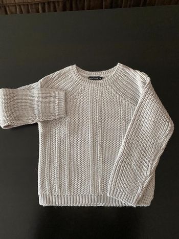 Pull in extenso 6 ans gris argenté