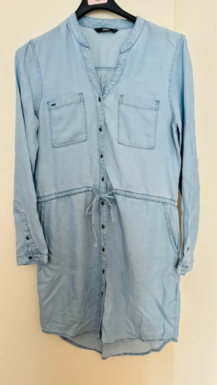 Robe chemise effet jeans - photo numéro 2