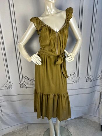 Robe longue verte Louizon T2 / M neuve