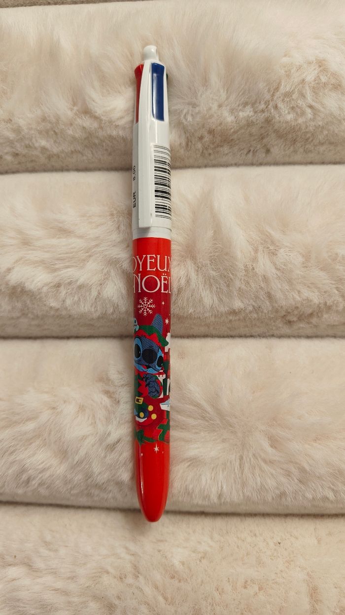 Stylo Bic 4 couleurs Neuf Disneyland Paris Stitch Noël