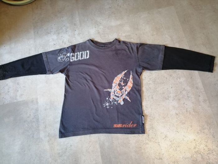 T-shirt noir et gris 14 ans Sogood - photo numéro 2