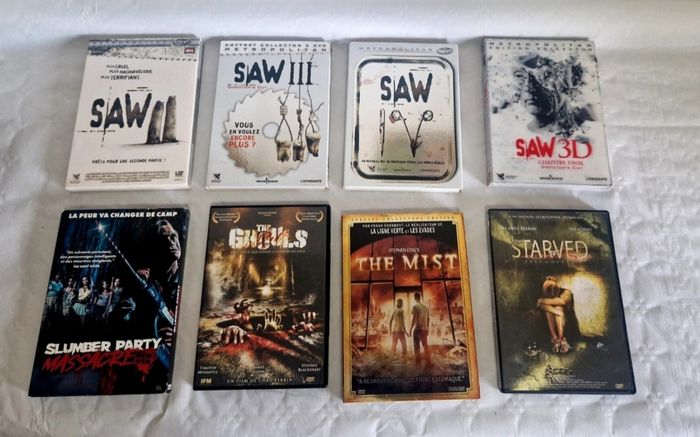 Lot DVD Horreur Saw The Mist Slumber Party Massacre