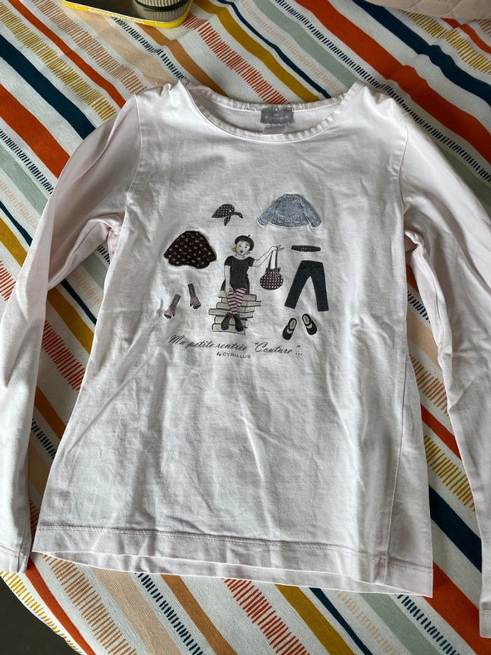 Tee shirt manches longues cyrillus 8 ans