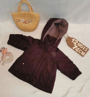 Veste 👣 imperméable  à capuche  violine, tout  compte fait, 12mois/74cm