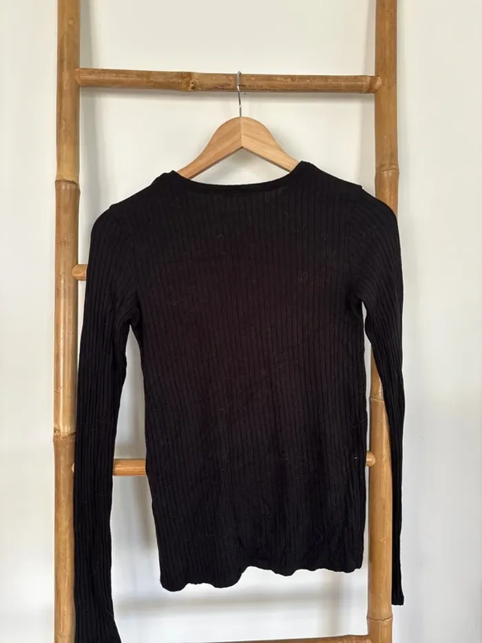Haut à manches longues noir zara taille M - photo numéro 4