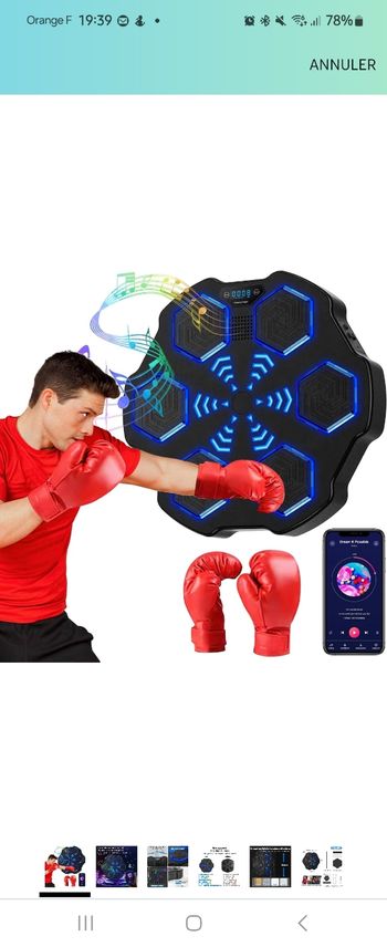 Machine de boxe mural bluetooth sound