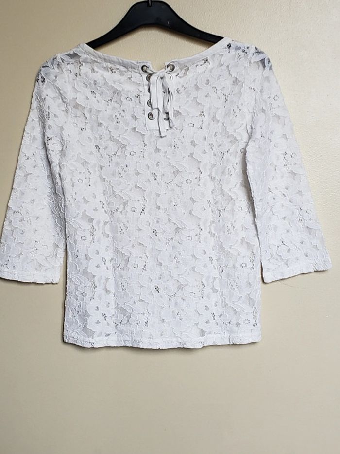 Haut manches 3 quart effet dentelle taille 34 - photo numéro 2