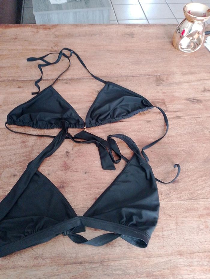 Lot de 2 hauts de maillot de bain noir - Taille L - photo numéro 4