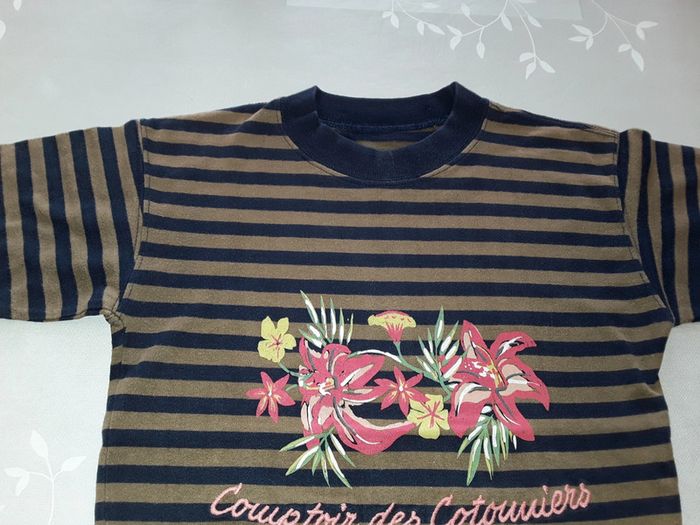 🔮 Tee Shirt rayé Fleurs en 6 ans 🔮 - photo numéro 3