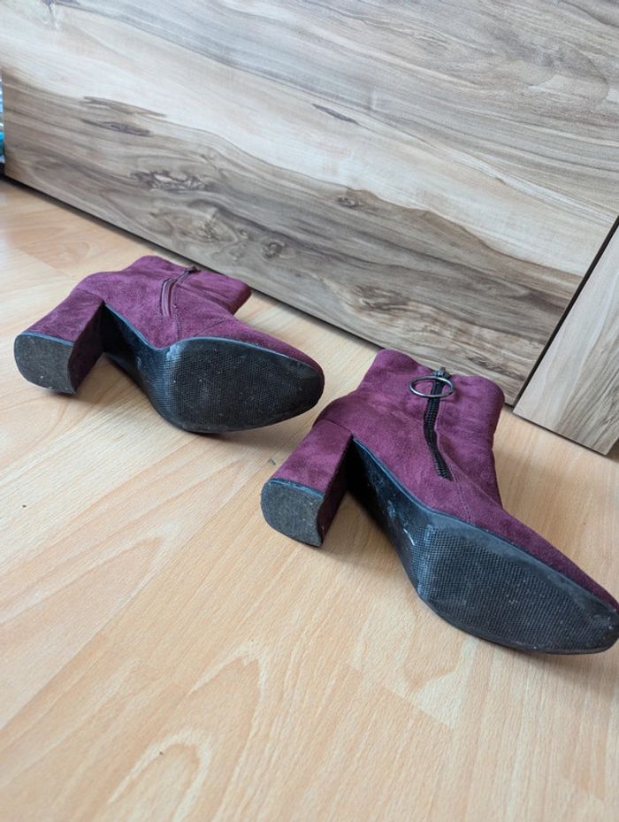Bottines bordeaux avec fermeture - photo numéro 3