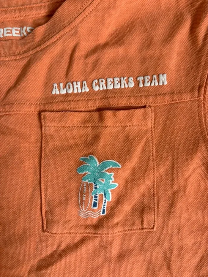 T-shirt mc orange Creeks imprimé 6 ans tbe - photo numéro 2