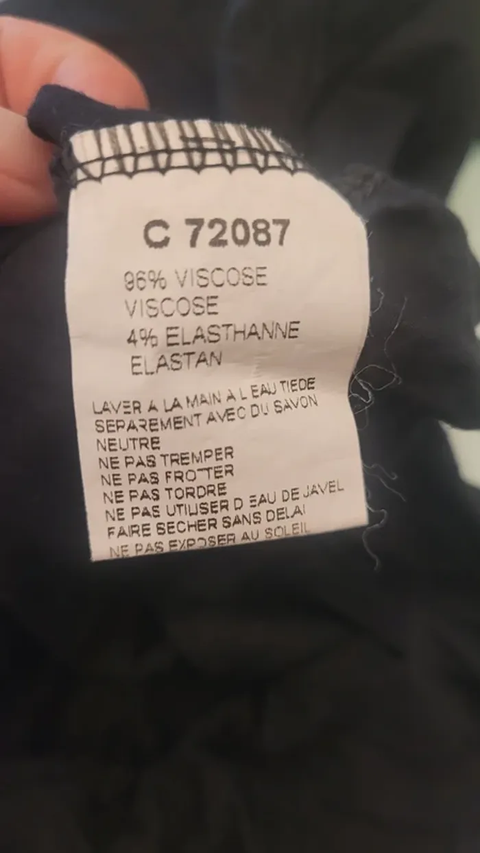 T-shirt noir et gris manches 3/4 - photo numéro 3