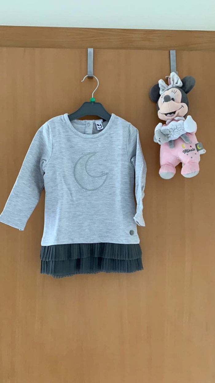 Robe manches longues « lune » 9 / 12 mois