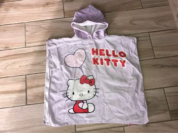 Serviette à capuche hello kitty violette