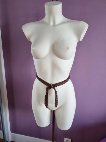 Ceinture tressé marron