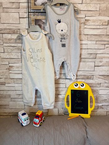 Salopettes polaires avec et sans pieds - T6mois 