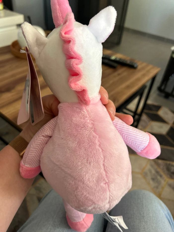 Peluche rose licorne - photo numéro 2
