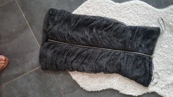 Robe Naf Naf 36 S bustier sexy noire à pois fermeture éclair