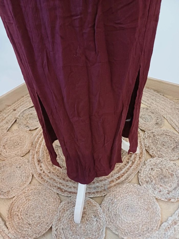 Jupe longue fluide bordeaux Aeropostale taille M 38 - photo numéro 4