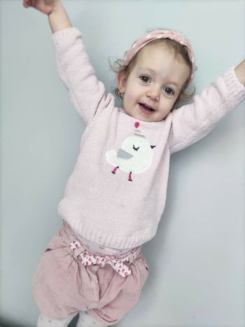 12 mois bébé fille pull et short