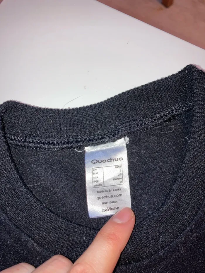 Polaire noir quechua S - photo numéro 2