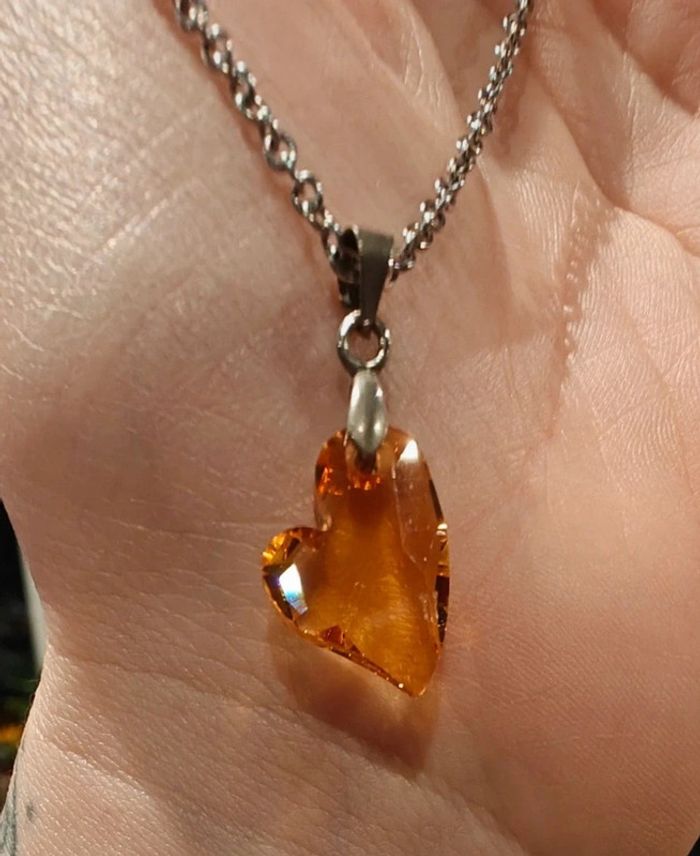 Collier et pendentif cœur asymétrique - photo numéro 8