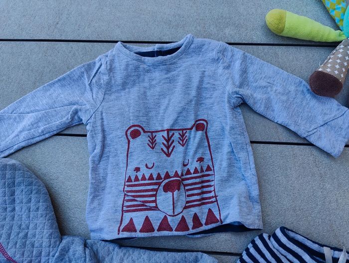 Ensemble 3 pièces orchestra garçon gris 3 mois - photo numéro 5