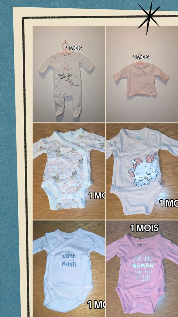 Lot bébé fille 1 mois