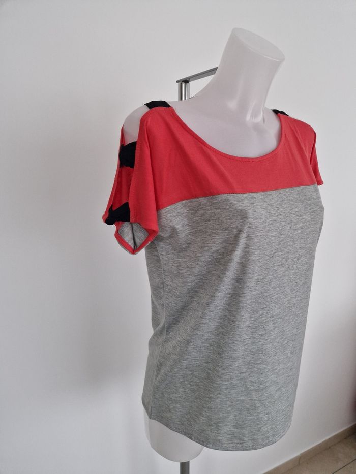 Haut bi-color épaules semi-ouverte Mim - photo numéro 3