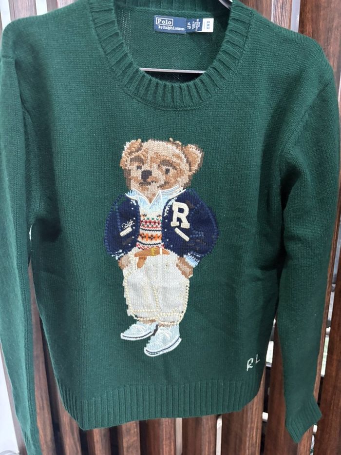 Pull brodé  Ours de la marque Ralph  Lauren taille S femme - photo numéro 5