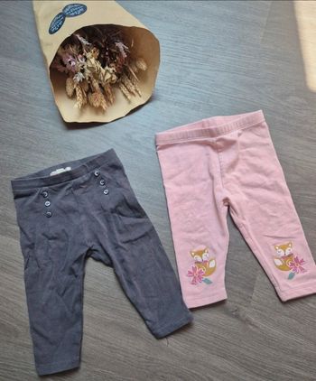 Magnifique lots de 2 leggings DPAM 9 mois