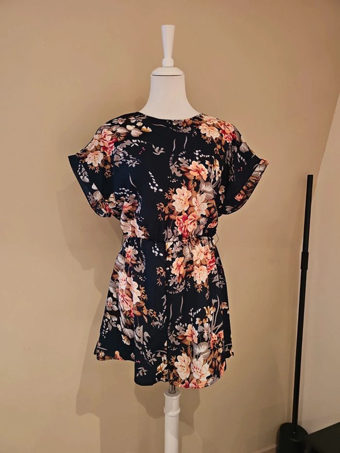 Combishort marine fleurie M shein
