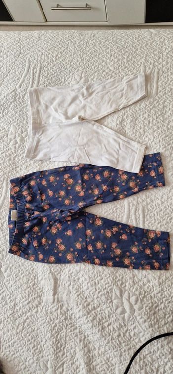 Lot de 2 legging court fille 3/4 ans