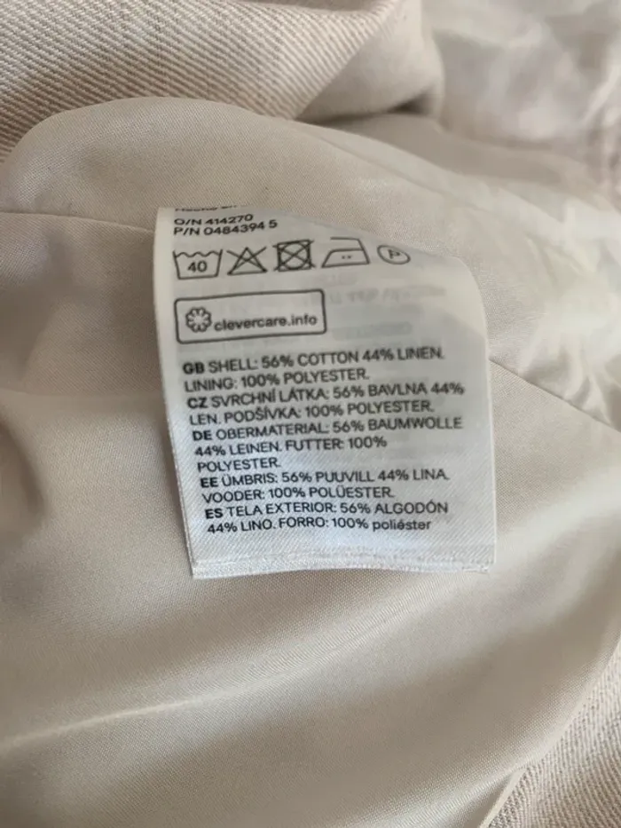 Veste écru H&M taille 40 - photo numéro 5