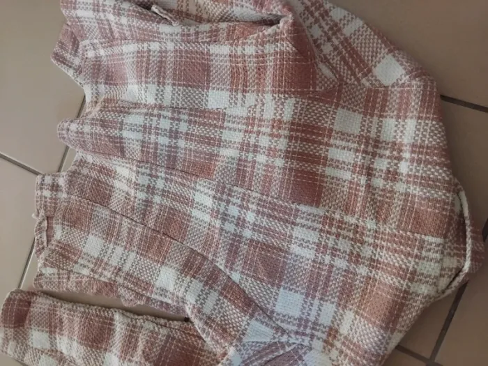 Blazer à carreaux rose et blanc - photo numéro 6