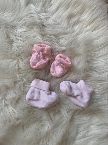 Fille 👧🏻 2 paires de chaussons rose 0/3 mois