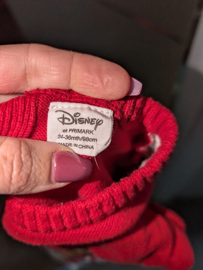 Robe pull de Noël bébé fille 2/3 ans Minnie - photo numéro 2