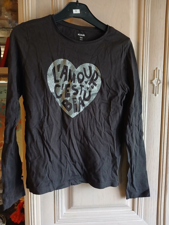 Tee-shirt manches longues 10 ans Kiabi - photo numéro 1