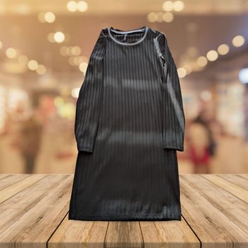 Robe Pull H&M Divided - Maille Côtelée Noire