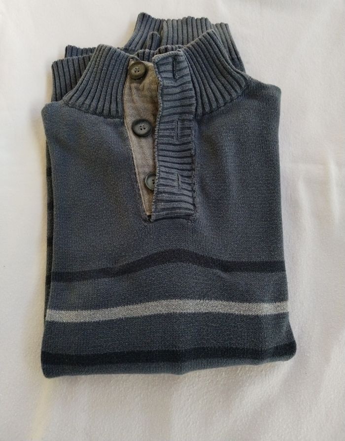 Pull homme taille M bleu jeans - photo numéro 8