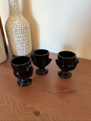 Lot de 3 coquetiers forme poule - Luminarc