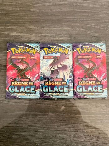 3 Boosters Pokémon – Règne de Glace (EB06) Non pesés Scellés