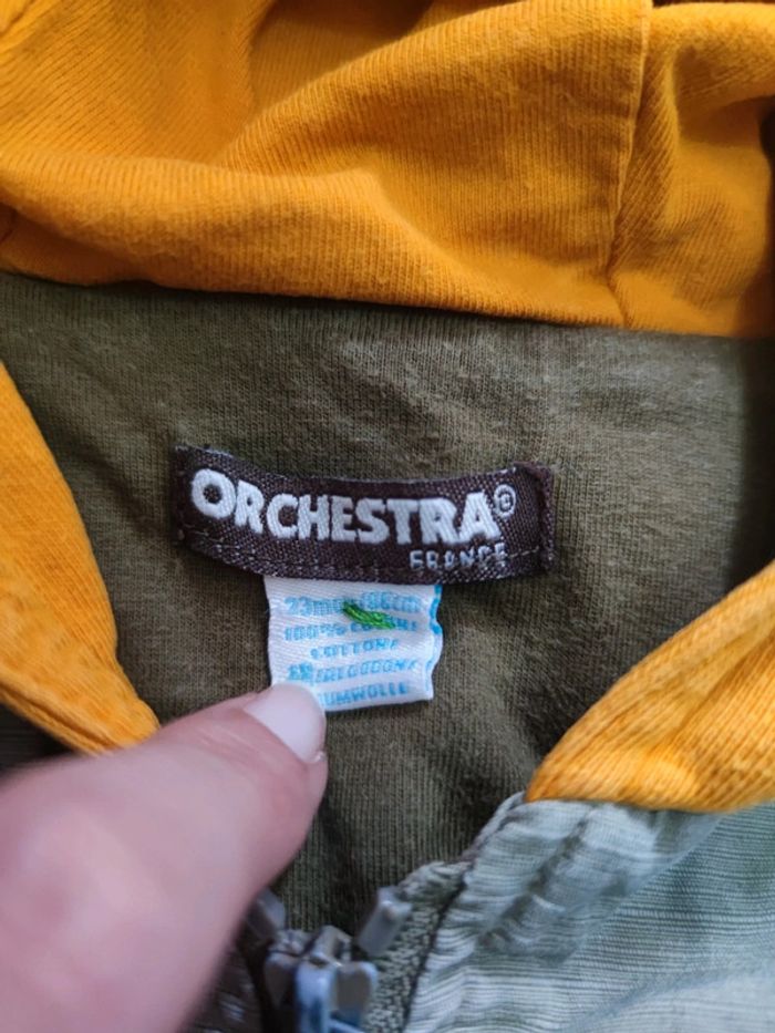 Veste à capuche orange 58 T.24 mois - photo numéro 2