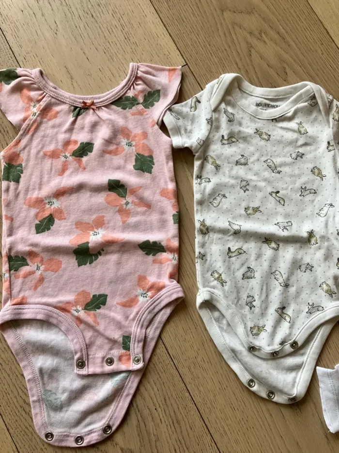 Lot de 8 bodies MC bébé fille 6 mois - photo numéro 2